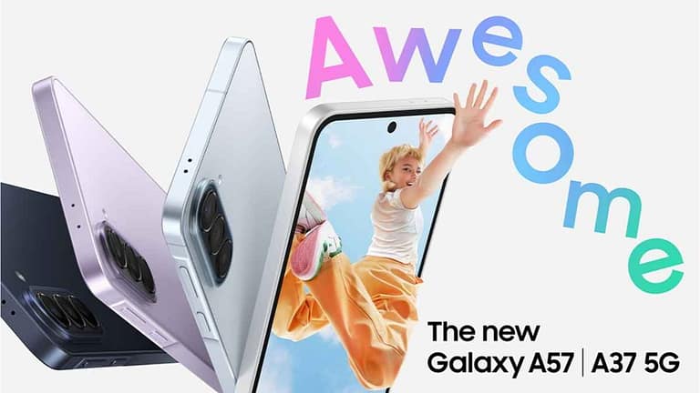 Galaxy A37 5G e A57 5G lado a lado - atualizações e design mais fino.